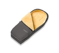 Hofbrucker Alaska - Saco de abrigo de piel de cordero para cochecito y silla de paseo gris