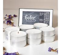 HOFER MAXI Juego de 12 velas de té hasta 10 horas de combustión, el original, grandes velas de té XXL, larga duración, sin aroma, velas para decorar, celebrar, disfrutar, relajarse