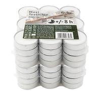 Hofer Velas de Té Grandes Maxi - 57mm - Paquete de 72 Piezas - 8 Horas de Tiempo de combustión - Color Blanco - Cera sin, Larga duración, Calidad de la UE