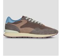 Hoff Zapatillas City Retro para hombre – Marrón con azul, ante y nailon, Memory Foam, 45
