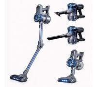 Hoffen Aspiradora Escoba sin Cable 22,2 V, hasta 40 min de Autonomía | HEPA H11, Cepillo Motorizado con Luces LED, Articulación 180 Grados para Debajo de Muebles, Depósito 0,8 L y Soporte de Pared