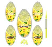 Hoffmann - Cápsulas de aroma premium de limón y menta, bolas de filtro de click DIY | Pack de 5 | 500 bolas
