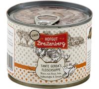 Hofgut Breitenberg Gato Senior Sopa de carne de tía Gerda Pollo con carne de res, pato, patatas y tomates 180gx12