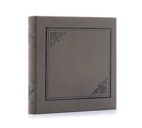 Hofmann Álbum de piel sintética gris 6 x 4,5 pulgadas