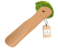 HOFMEISTER® Calzador de madera, ponerse y quitarse zapatos y botas de forma rápida y suave, resistente calzador de haya aceitado, 15,5 cm, adecuado para niños.