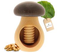 HOFMEISTER® Cascanueces - madera de haya - aprox. 10 cm de altura - casca nueces fácilmente - con rosca de tornillo