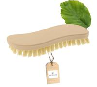 Hofmeister® Cepillo de Limpieza de Madera en Forma de S con cerdas Naturales de Fibra - cerdas Resistentes de Fibra Fabricadas en Alemania, soporta el Calor y los Productos de Limpieza, 21 cm