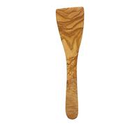 HOFMEISTER® - Espátula de cocina con cabeza curvada y vetas típicas de madera de olivo, hecha a mano por empresas familiares, 25 cm