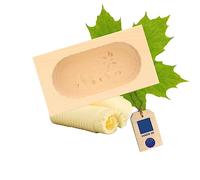 Hofmeister Holzwaren - Molde para mantequilla (rectangular, 125 gramos, madera de arce), diseño de cabra