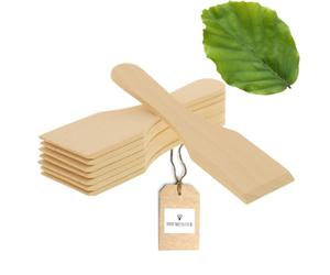 Hofmeister Holzwaren® Rascadores de raclette de madera, protege las sartenes de raclette revestidas, espátula de raclette resistente al calor 1x juego de 8 rascadores | 13 cm 13 x 4 x 0,3 cm