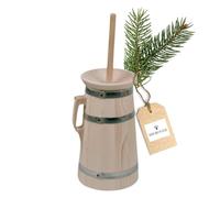 Hofmeister® mantequera de Madera, para 2 litros de Nata, Haga su Propia Mantequilla, auténtica vajilla de tonelero Hecha de Abeto sin Tratar, para decoración o como Regalo, Made in EU, 42 cm