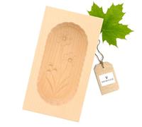 HOFMEISTER® Molde de mantequilla, para 125 g de mantequilla, 14 cm, flor E, hecho a mano en Alemania, molde de mantequilla para decorar, forma de dintel angular