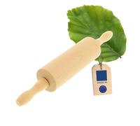 HOFMEISTER® Rodillo para masa niños madera pequeño - eje giratorio, asas pequeñas para las manos de los niños, fácil de extender, rodillo, producto natural de Europa, 26 cm