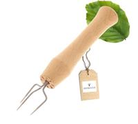 HOFMEISTER® Tenedor para patatas al hervir, pincho para patatas al hervir o mazorcas de maíz, punta de acero inoxidable, mango de madera de haya.