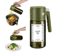 hoforife 18oz/550ml Glass 2 In 1 Olive Oil Dispenser & Sprayer for Kitchen Cooking, Olive Oil Dispenser Bottle, Auto Flip Cap (Light Blockage)