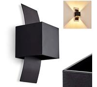 hofstein Aplique de pared Baltimore, moderna lámpara de habitación de metal en negro, lámpara de pared de 1 luz con efecto de luz ascendente y descendente, 1 x G9, sin bombilla(s)