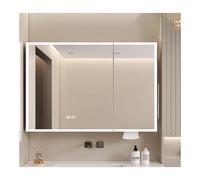 HOFUNTRE Armario De Baño con Espejo，Iluminación Envolvente, Diseño Desempañador con Un Solo Botón, Gran Capacidad De Almacenamiento, Adecuado for Múltiples Escenarios.(Beige,110 * 70cm/43.3 * 27.5in)