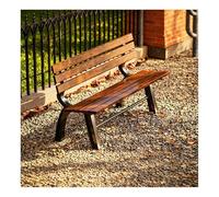 HOFUNTRE Banco de Jardín Rústico, Madera Maciza, Estructura Gruesa y Resistente, Fabricación Artesanal de Múltiples Procesos, Ideal para Jardín,Porche o Balcón(120x40x70cm/47x16x28in)
