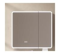 HOFUNTRE Baño Colgante con 2 Puertas Función，Armario con Espejo，Desempañador De Un Botón, Resistente Al Agua Y A La Humedad, Espejo De Alta Definición, Amplia Aplicación.(70cm/27.5in)