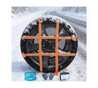 HOFUNTRE Cadenas Nieve Textil,Fundas Ruedas Nieve, DiseñO De Advertencia Reflectante, For Camionetas, SUV, AutomóViles, Camionetas, Paquete De 2 Antideslizantes(185/80R16)