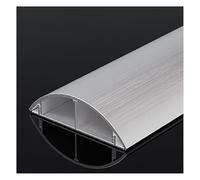 HOFUNTRE Canaleta Cubrecables para Suelo, Fabricada en Aleación de Aluminio, Reverso Autoadhesivo, Ideal para Oficinas, Garajes y Talleres(78x17mm/3.1x0.7in)