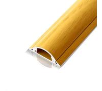 HOFUNTRE Canaletas para Cables Adhesivas, Diseño con Tapa Abatible, Fuerte Adhesivo para la Gestión de Cables en el Hogar, Oficina, Almacén(Yellow Wood,47x12.5mm/1.9x0.5in)