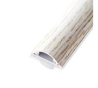 HOFUNTRE Canaletas para Cables Adhesivas, Diseño con Tapa Abatible, Fuerte Adhesivo para la Gestión de Cables en el Hogar, Oficina, Almacén(White Wood,39x11.5mm/1.5x0.4in)