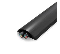 HOFUNTRE Canaletas para Cables Adhesivas, Diseño con Tapa Abatible, Fuerte Adhesivo para la Gestión de Cables en el Hogar, Oficina, Almacén(Black,47x12.5mm/1.9x0.5in)
