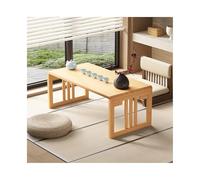 HOFUNTRE Mesa Plegable, bambú, Plegado en un Segundo, Superficie Amplia, envío preensamblado, Mesa Plegable portatil, Amplio Espacio para Las piernas, Ahorra Espacio(Natural Wood B,100x48x40cm)