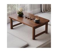 HOFUNTRE Mesa Plegable, construcción en Madera de Caucho, Patas reforzadas, Mesa Baja De Tatami De Madera Maciza Ahorro de Espacio,Ideal para el hogar y la Oficina(Walnut,70x40x35cm)