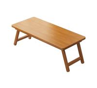 HOFUNTRE Mesa Plegable de Bambú, Patas Reforzadas,Esquinas Redondeadas, Mesa Baja de Estilo japonés, Ideal para Oficina, Sala de Estar, Comedor o Estudio.(77x34x27cm)