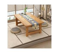 HOFUNTRE Mesa Plegable de bambú,Patas reforzadas,Tablero Grueso, fácil de Plegar,Mesa Baja de Estilo japonés diseño con Bordes Redondeados, Ideal para hogar y Oficina(Natural Wood,80x40x30cm)