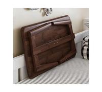 HOFUNTRE Mesa Plegable de Bambú, Tablero Reforzado, Mesa Baja de Estilo japonés, Plegable, Esquinas Redondeadas, Ideal para Oficina, Sala de Estar o Comedor.(Walnut,70x40x26cm)