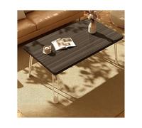 HOFUNTRE Mesa Plegable Espaciosa, Patas de Hierro Reforzadas,Mesa Baja Tipo Tatami Superficie Antideslizante, Ideal para Oficina, Sala de Estar, Comedor o Exterior.(Brushed Black,70x40x35cm)