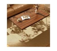 HOFUNTRE Mesa Plegable Espaciosa, Patas de Hierro Reforzadas,Mesa Baja Tipo Tatami Superficie Antideslizante, Ideal para Oficina, Sala de Estar, Comedor o Exterior.(Black Walnut,60x40x35cm)