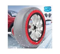 HOFUNTRE Paquete De 2 Cadenas Nieve Textil,Cadenas De Tela para Nieve Coche, For Un Agarre óPtimo De Los NeumáTicos En Nieves Y Hielo, For Camionetas, SUV Y AutomóViles(215/80R16)