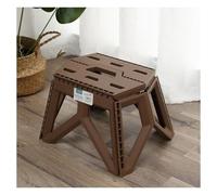 HOFUNTRE Reposapiés para Salón ，Taburete Plegable，Reposapiés Resistente，Adecuado para El Hogar, La Oficina, Los Negocios, La Educación Y El Campamento Al Aire Libre.(Brown)