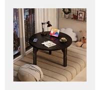 HOFUNTRE Superficie Gruesa con Bordes Redondeados, Plegado rápido para un fácil Almacenamiento, Mesa Plegable portatil,Ideal para el hogar y la Oficina(Black B,60x60x35cm)