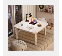 HOFUNTRE Superficie Gruesa con Bordes Redondeados, Plegado rápido para un fácil Almacenamiento, Mesa Plegable portatil,Ideal para el hogar y la Oficina(White,60x60x35cm)