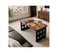 HOFUNTRE Tavolino Pieghevole, Piano Ampio, Gambe Vuote Rotonde, Angoli Arrotondati, Gambe Spesse, Legno Massello, Soggiorno, Ufficio, Piccolo Appartamento(120x55x45cm)