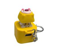 Hog Keychain, recargable Keyboard Clicker Fidget Toy, lindo portátil Swine Keychain with Lights, Stress Reliefs for Kids and Adults, Fun Bag Charm, Home or Birthday, 1,38 x 1,77 pulgadas