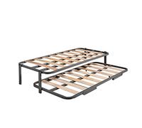 Hogar 24 Cama Nido con 2 Somieres Estructura Reforzada Doble, Acero, 80x190 cm