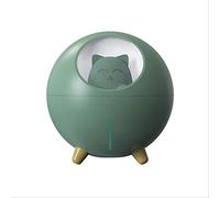 Hogar aromaterapia spray humidificador de aire escritorio lindo Pet planet gato ultrasónico aroma difusor de aceite esencial con LED noche L Reino Unido verde