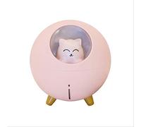 Hogar aromaterapia spray humidificador de aire escritorio lindo Pet planet gato ultrasónico aroma difusor de aceite esencial con LED noche L Estados Unidos rosa