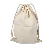 Hogar Beige Gran Capacidad Algodón Natural Cordón de Almacenamiento Saco de lavandería Bolsa de Ropa Sucia con Cerradura de Cable para Uso doméstico de Viaje(22 * 28cm)