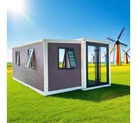 Hogar contenedor con energía solar, casa prefabricada con paneles solares integrados, ideal para adultos para vivir, perfecto para vivir fuera de la red y lugares remotos con diseño de ahorro de