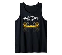 Hogar De Halloween Escena De Cementerio Espejada Camiseta sin Mangas