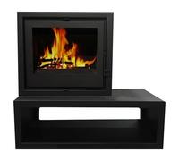 Hogar de leña Iskra L (L x An x Al: 40 x 70 x 65 cm, 6,8 kW, 220 m³, Antracita)