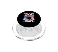 Hogar De Los Libres por El Día De Los Veteranos Valientes Patriótico PopSockets PopGrip para MagSafe