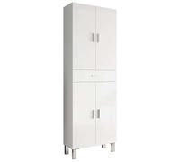 Hogar Decora Armario Toscana de Baño - 4 Puertas de 180 x 60 x 29,5 cm - Blanco